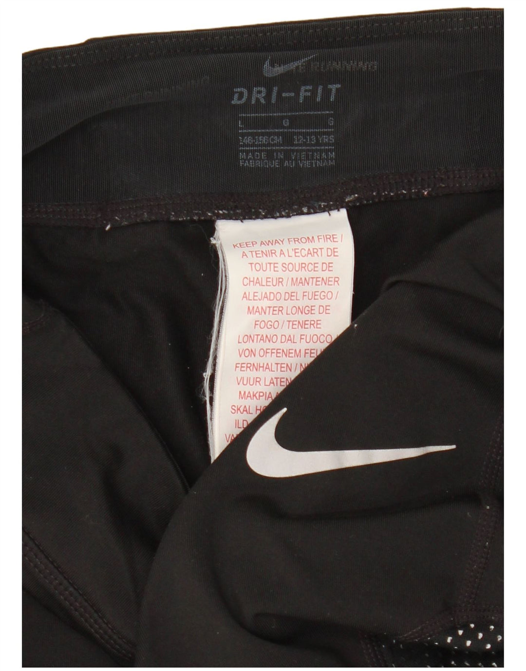 Leggings Dri Fit Nike Fete 12-13 ani Poliester negru mare