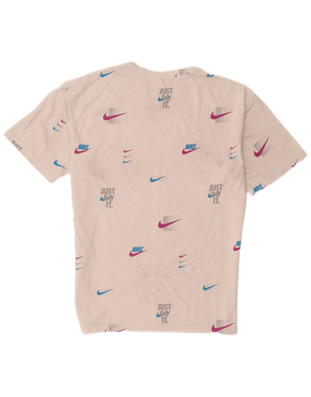 Tricou grafic Nike pentru bărbați, cu croiala lejeră Top, bumbac alb mediu