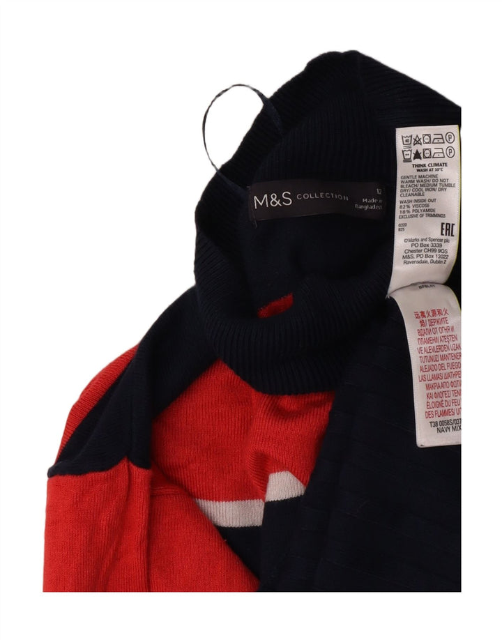 Pulover cu gât țestoasă pentru femei Marks & Spencer UK 12 Medium Bleumarin