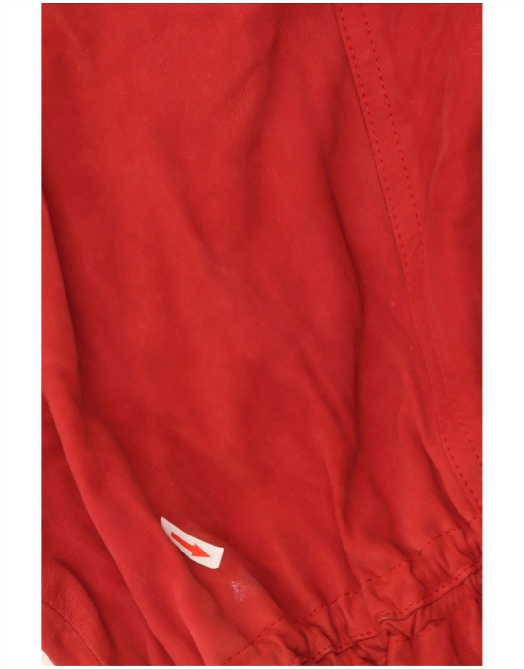 Pardesiu supradimensionat din piele intoarsa vintage pentru femei UK 10 Mic din piele rosie