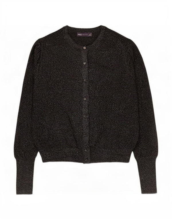 Pulover cardigan pentru femei Marks & Spencer UK 14 mare, negru, viscoză