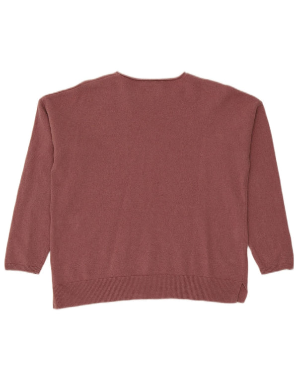 Pulover supradimensionat pentru femei Massimo Dutti, cu gâtul turn, UK 10 Mic, roz