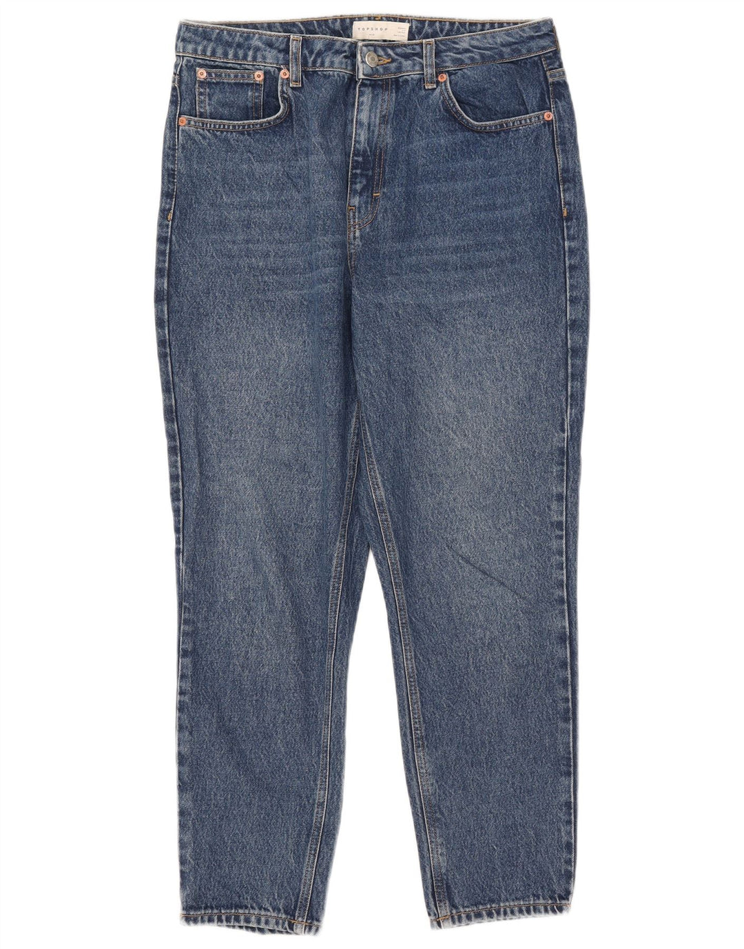 Blugi Topshop Mom Tapered pentru femei W32 L26 Poliester albastru