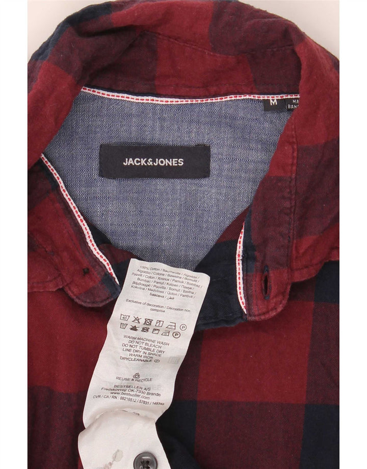 Cămașă de flanel Jack & Jones pentru bărbați, roșu mediu, bumbac