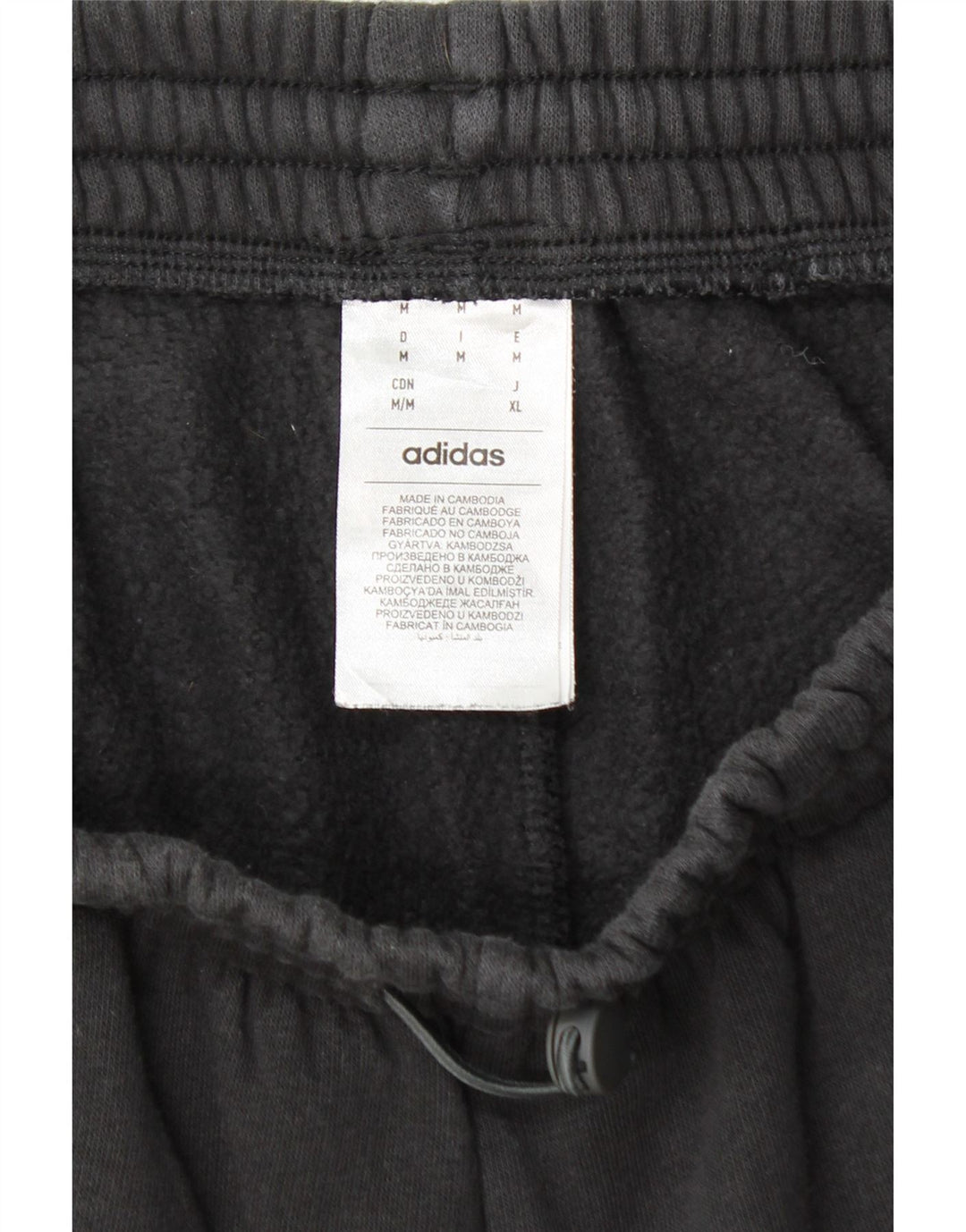 Pantaloni de trening cargo ADIDAS pentru bărbați Joggeri, bumbac mediu negru
