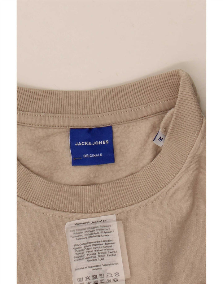 Pulover cu grafică Jack & Jones pentru bărbați, poliester mediu bej