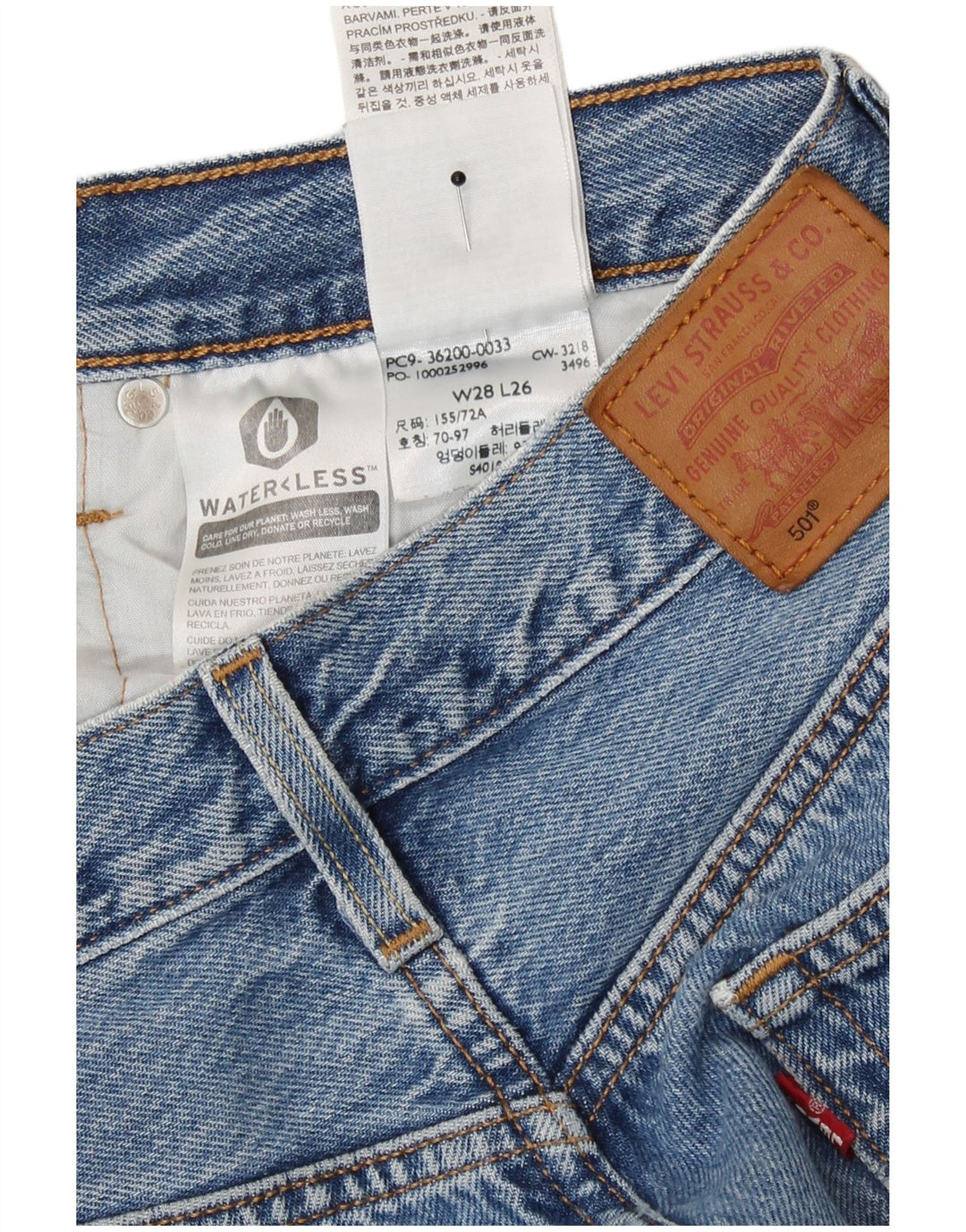 Blugi drepti 501 pentru femei Levi's W28 L26 Bumbac albastru