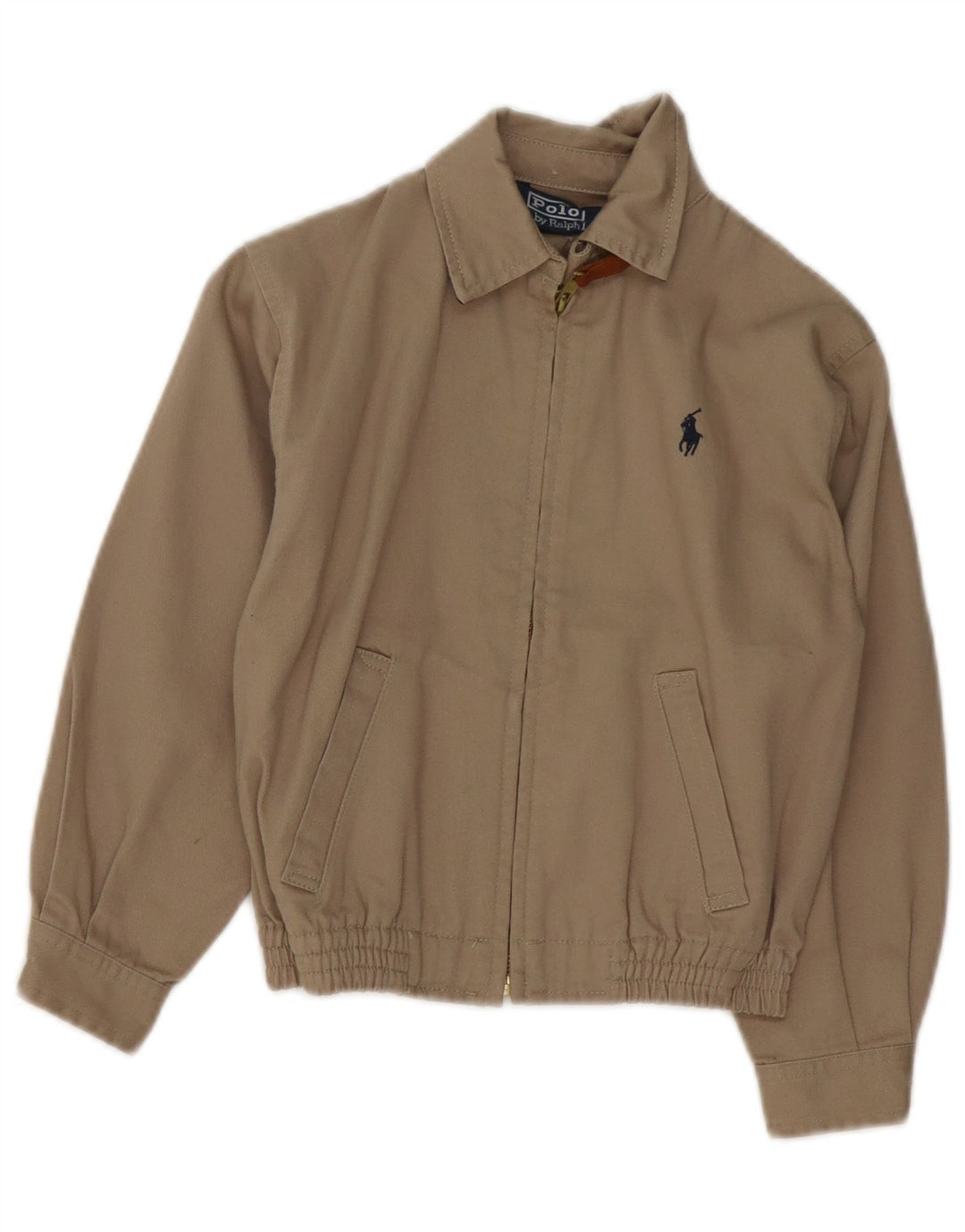 Jachetă Bomber Polo Ralph Lauren pentru băieți 8-9 ani, bumbac bej