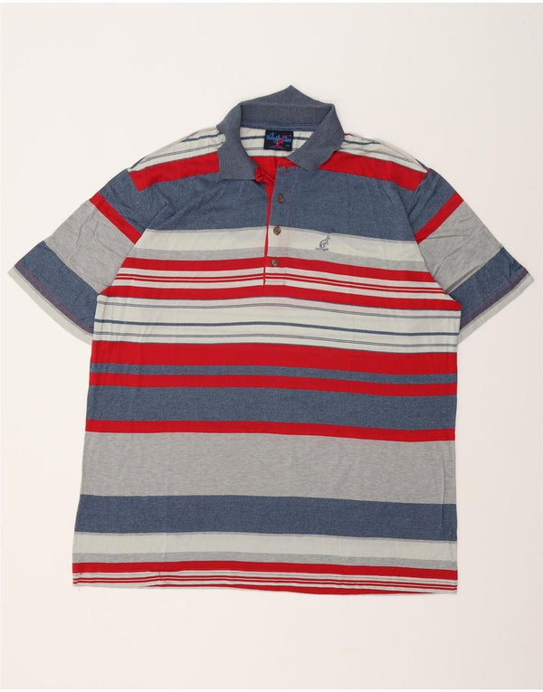 AUSTRALIAN L'ALPINA tricou polo pentru bărbați IT 56 2XL bumbac cu dungi multicolore