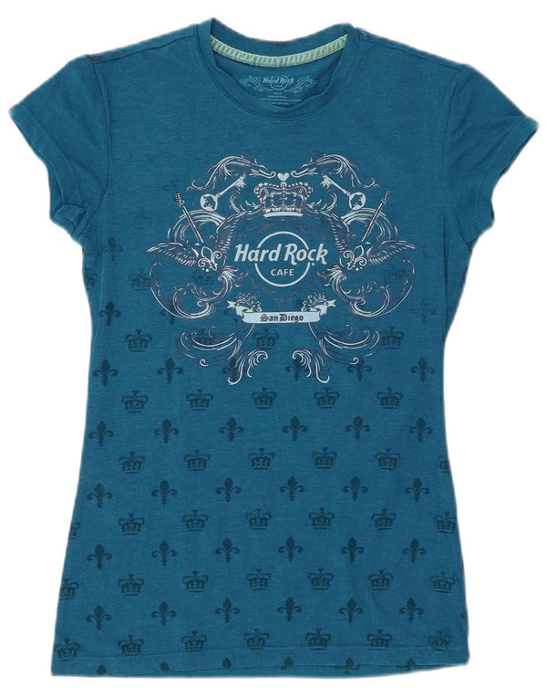 HARD ROCK CAFE Tricou grafic San Diego pentru femei Top UK 8 Small Blue Bumbac