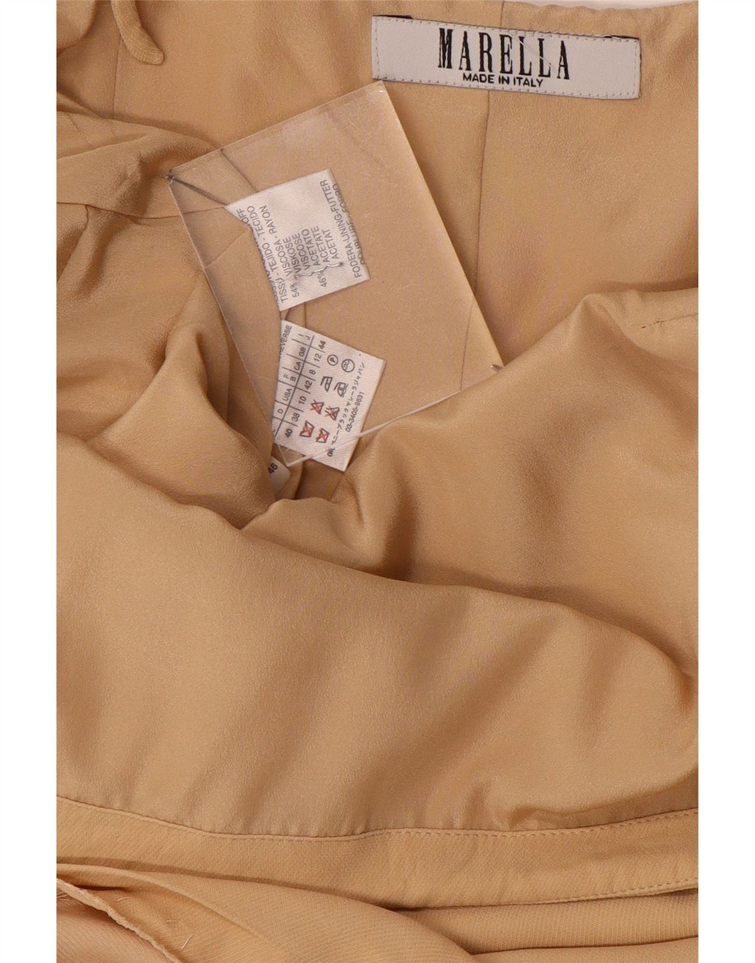 Rochie Slip Marella pentru femei UK 12 Medium Beige Viscose
