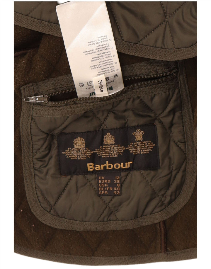 BARBOUR Gilet matlasat pentru femei UK 12 Medium Khaki Poliamidă