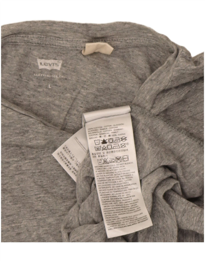Tricou grafic pentru bărbați Levi's Top mare, gri, bumbac cu pete