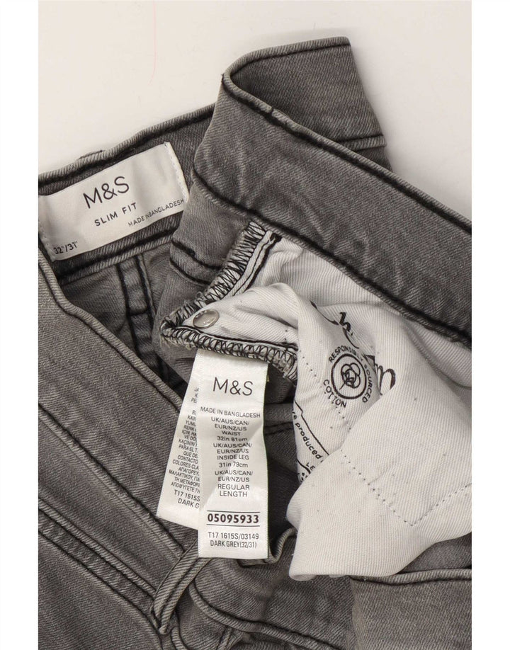 Blugi subțiri pentru femei Marks & Spencer W32 L31 bumbac gri