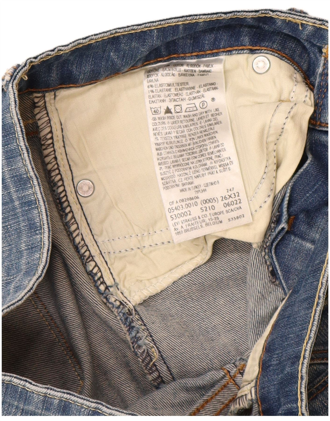 Blugi skinny cu curbe ușoare pentru femei LEVI'S L26 L30 bumbac albastru