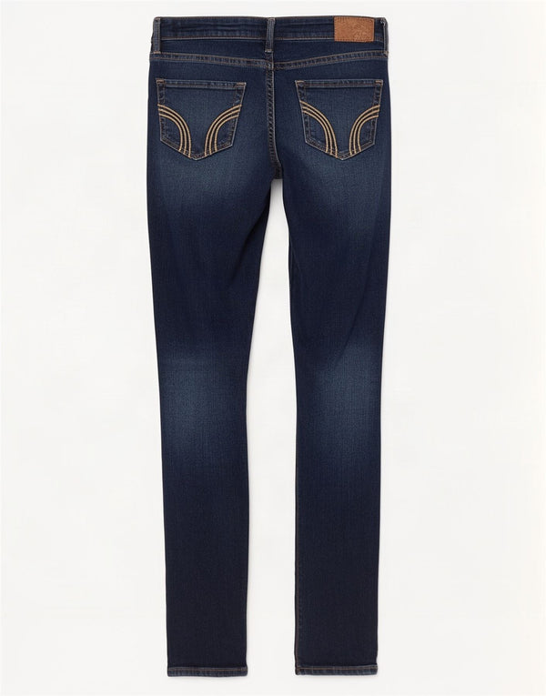 Blugi skinny pentru femei Hollister US 3 Small W26 L29 Bumbac bleumarin