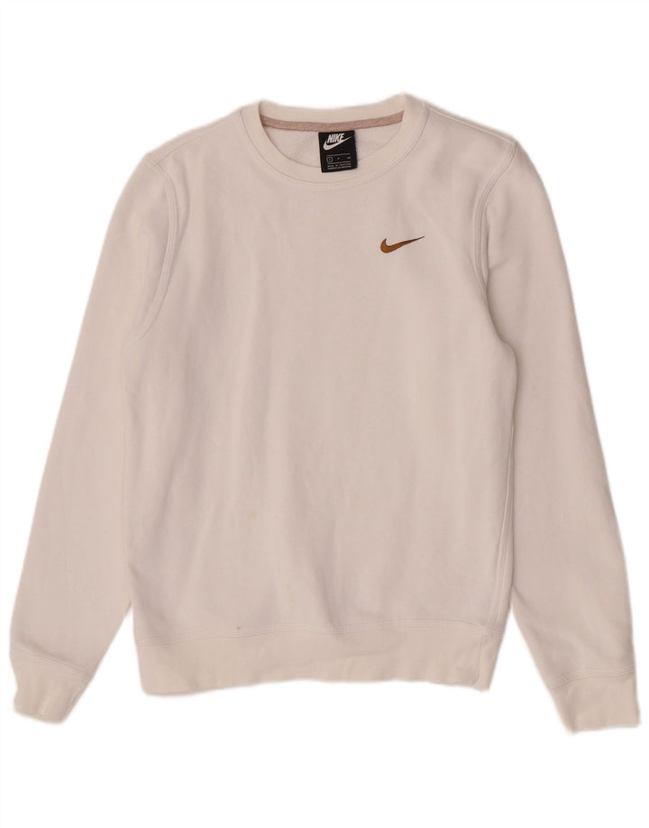 Pulover Nike pentru femei, UK 10, mic, alb, bumbac