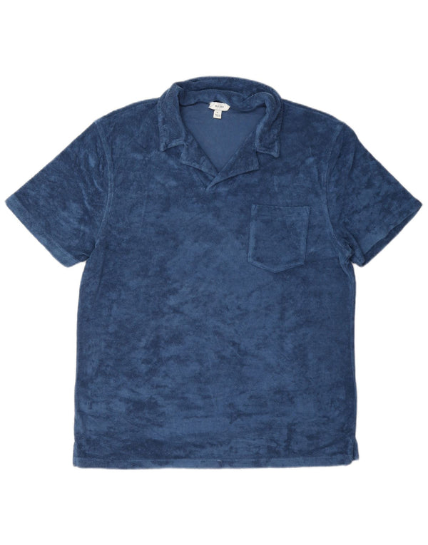 Tricou polo pentru bărbați Reiss din catifea XL, albastru, modal