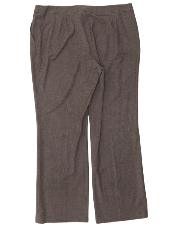 Pantaloni casual drepti pentru femei Jaeger UK 18 XL W38 L32 gri viscoză