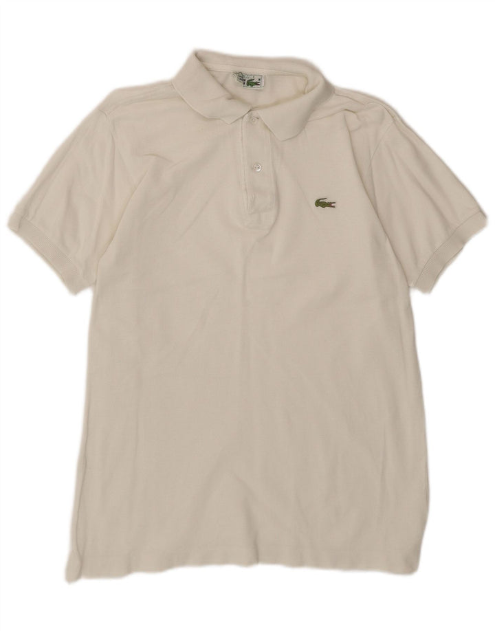 Tricou polo Lacoste pentru bărbați, mărimea 3, bumbac alb mic