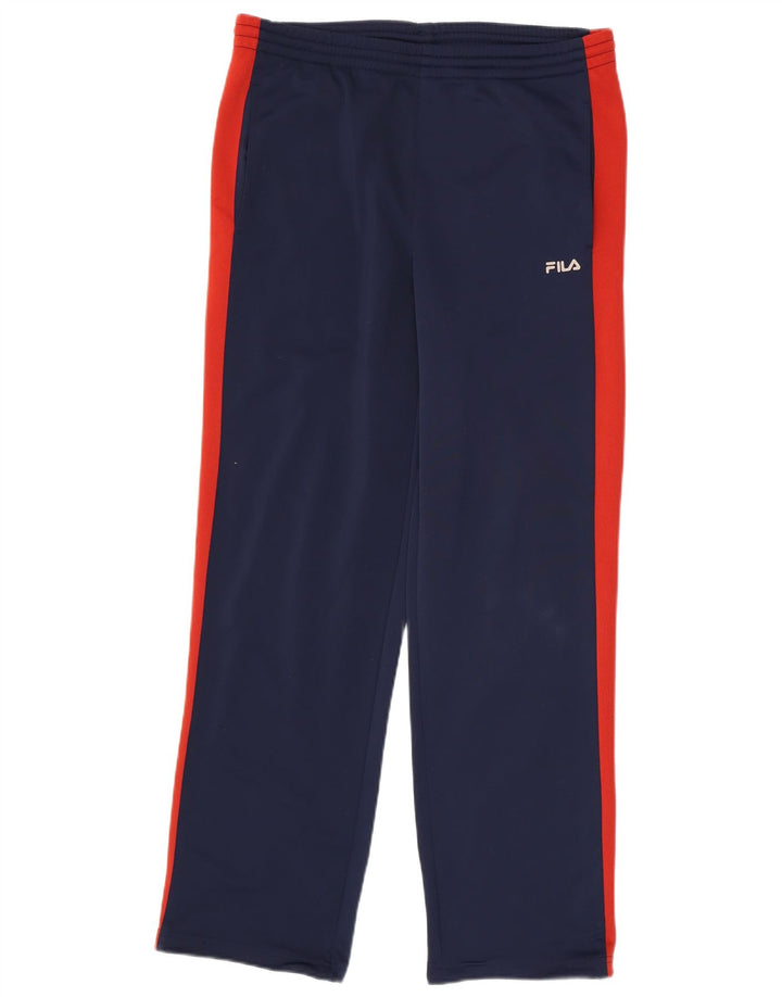 Pantaloni de trening Fila pentru bărbați, medii, albastru, poliester color bloc
