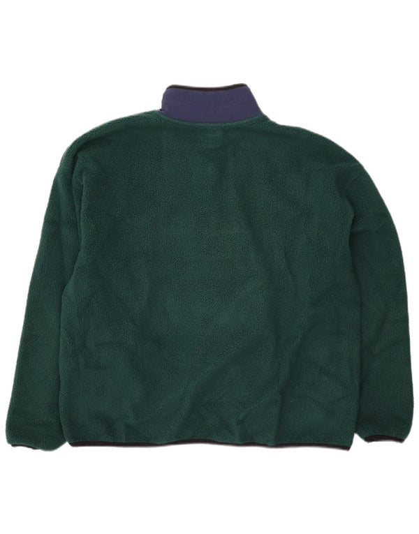 Pulover supradimensionat din lână Levi's pentru femei UK 14 Medium Green Colorblock