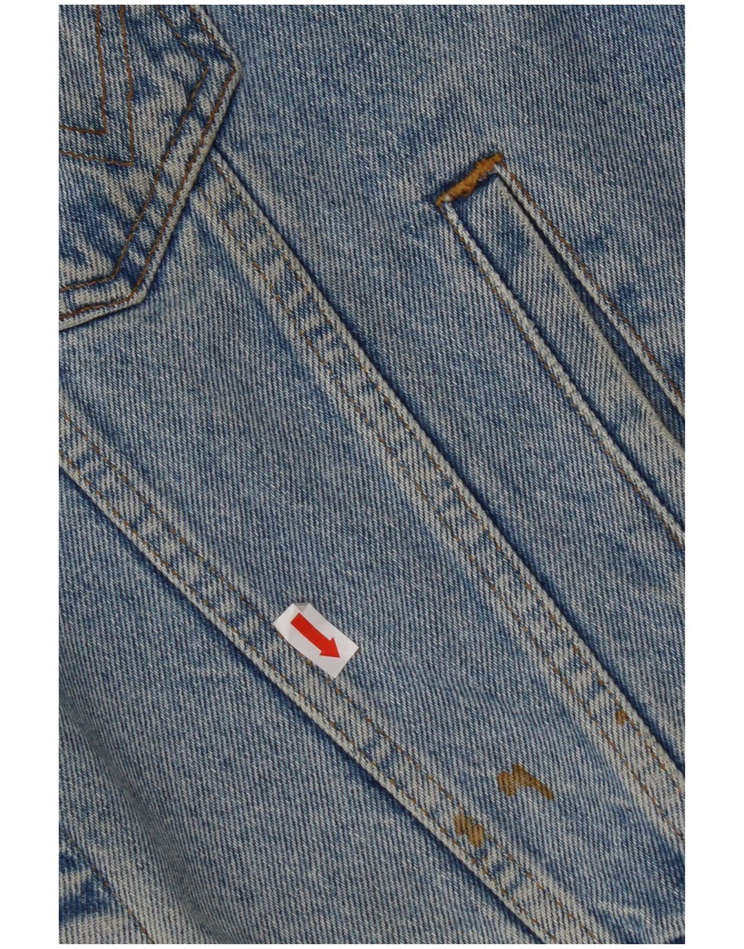 Gilet de denim WRANGLER pentru bărbați, cu tăiere largă, UK 36, bumbac albastru mic