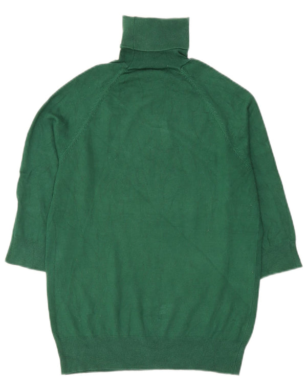 Pulover pentru femei Zara, cu mâneci 3/4, cu gât rulat, UK 12, verde mediu
