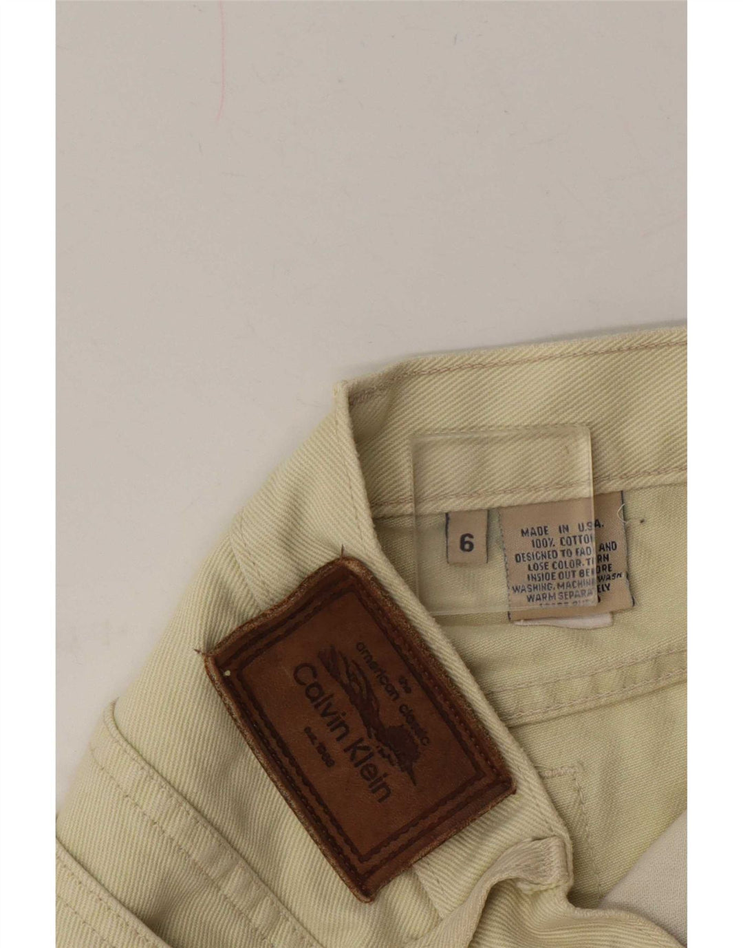 Blugi slim pentru femei Calvin Klein US 6 Medium W28 L31 Bumbac galben