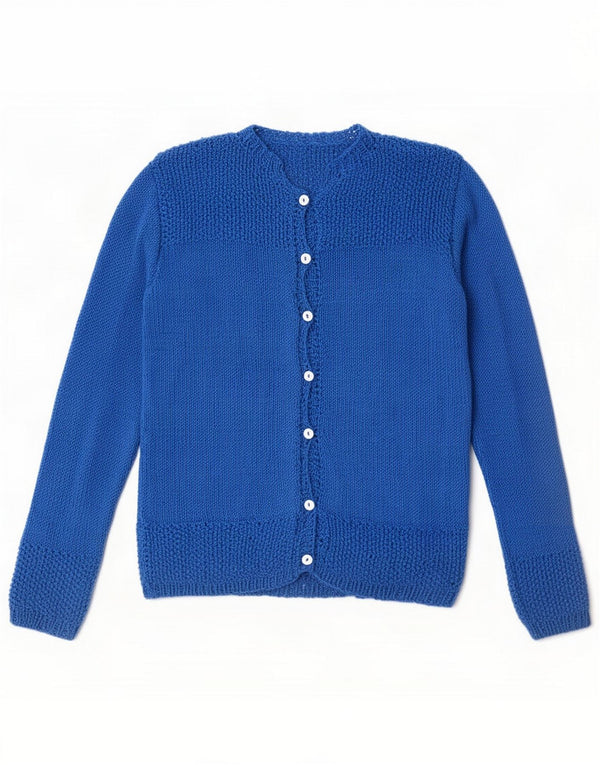 Pulover cardigan vintage pentru femei UK 10 Small Blue