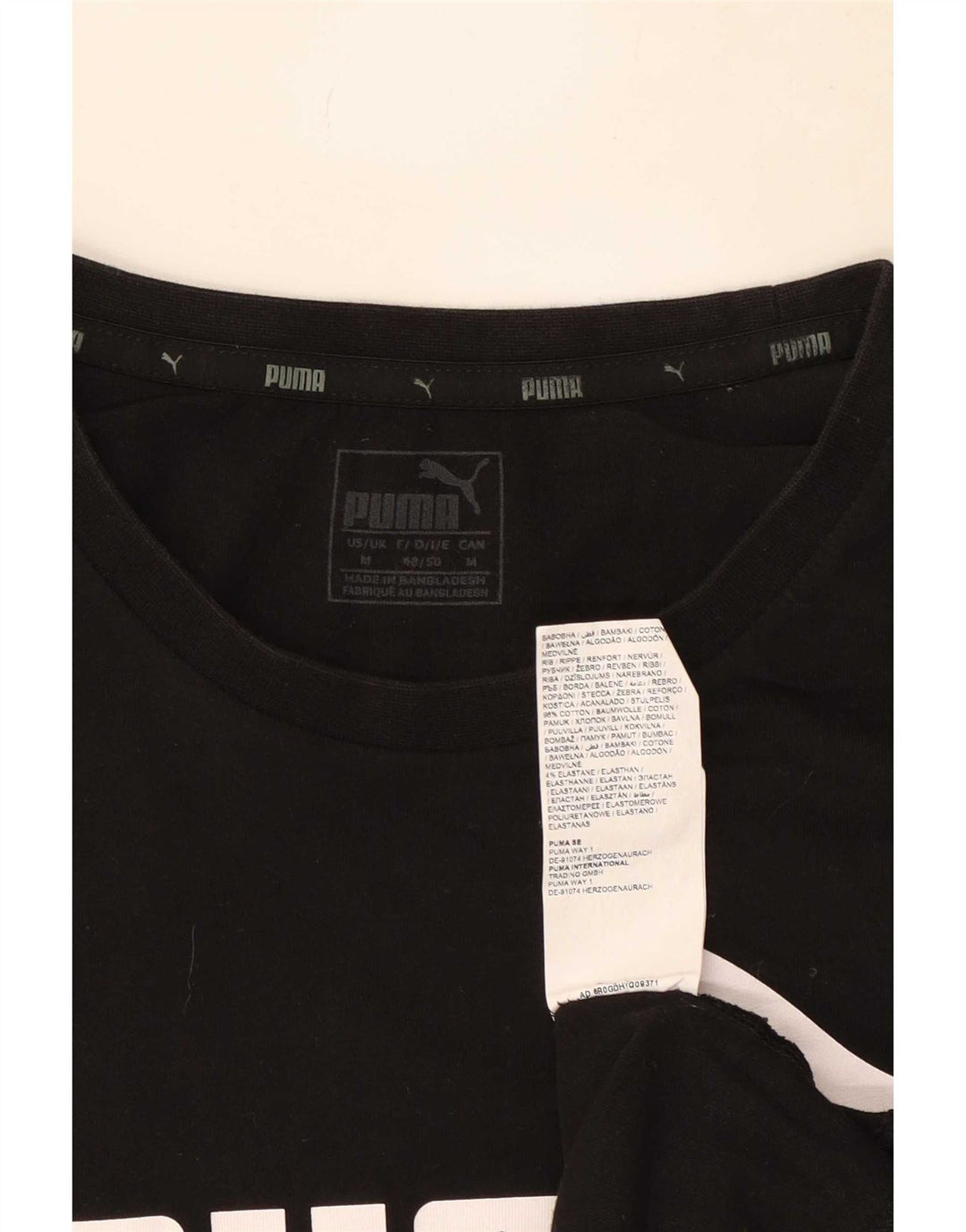 Tricou grafic Puma pentru bărbați Top mediu negru bumbac