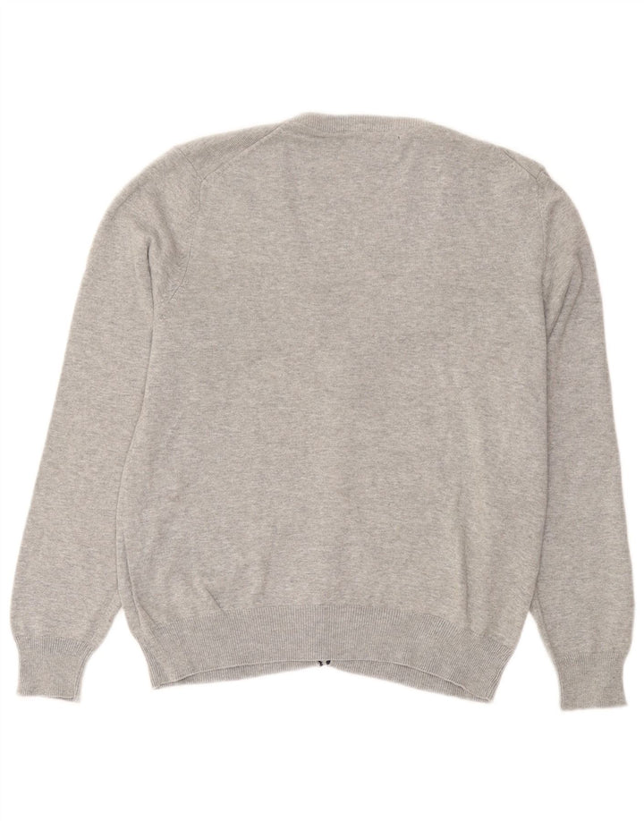 Pulover cardigan pentru bărbați Kappa, bumbac cu pete gri mic
