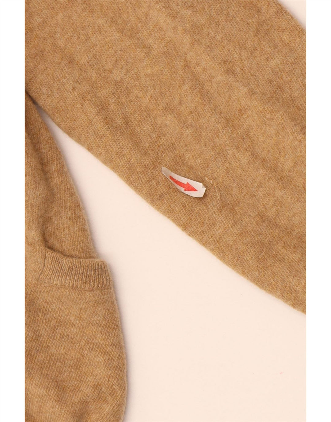 Pulover cardigan pentru femei Benetton UK 16 Lână de miel maro mare