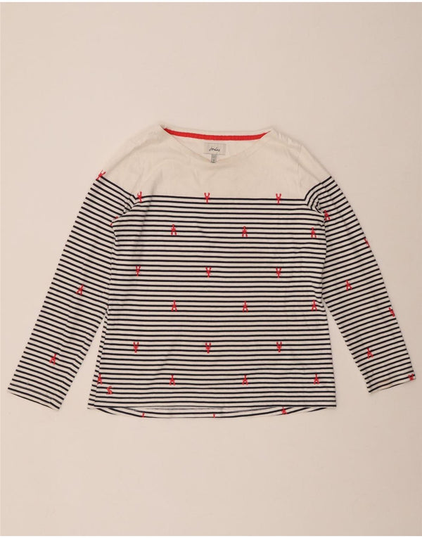 Top pentru femei JOULES cu mânecă lungă UK 14, mare, cu dungi albe