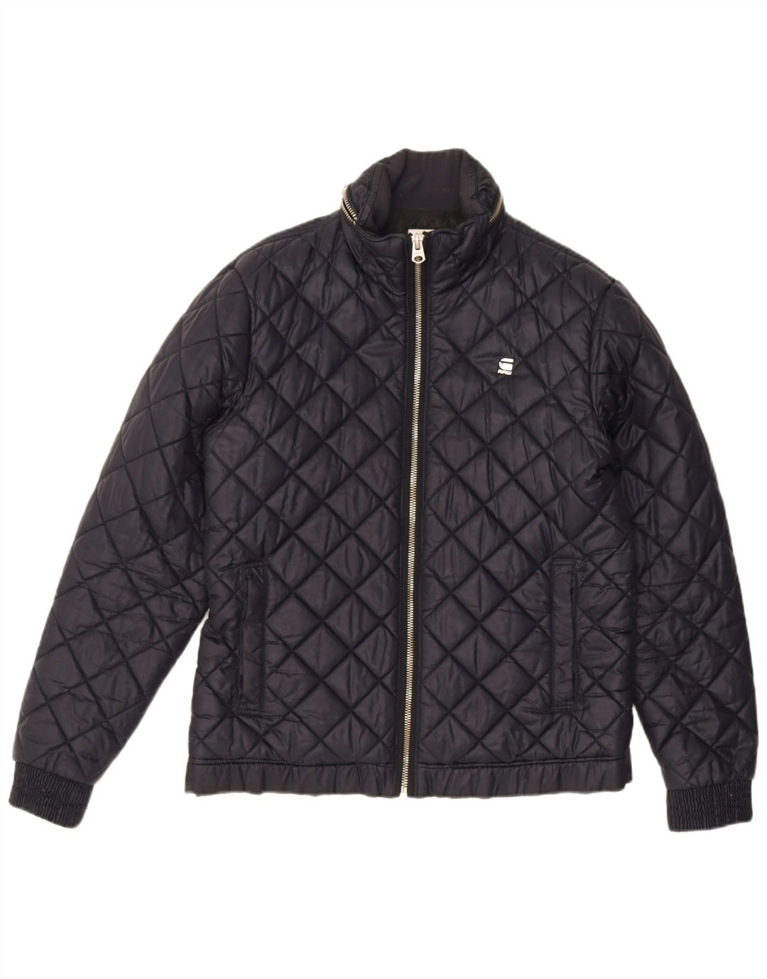 Jachetă matlasată cu glugă G-Star pentru bărbați UK 42 XL poliester bleumarin