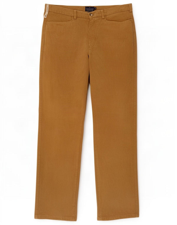 Pantaloni casual drepti pentru bărbați Trussardi IT 52 XL W38 L34 maro bumbac