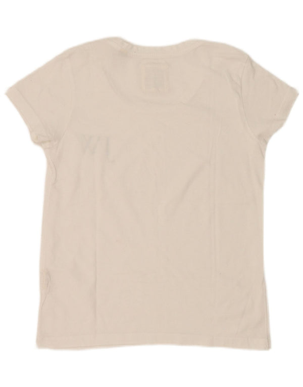 Tricou cu grafic Jack Wills pentru femei Top UK 6 XS Bumbac alb