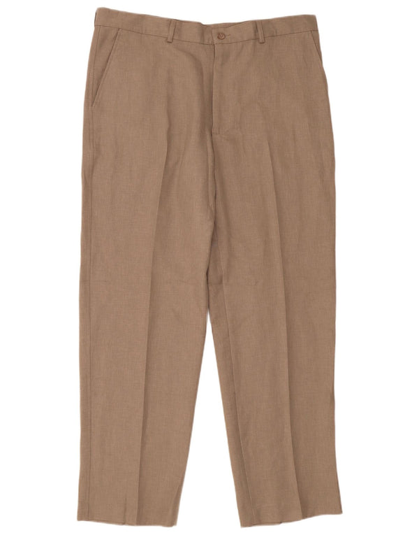 Farah Pantaloni Chino Drepți Bărbați L38 L31 Poliester Bej