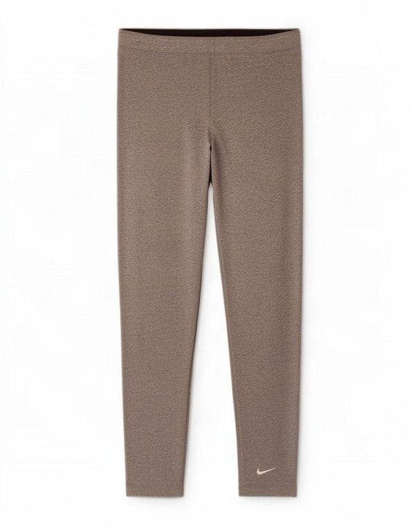 Nike Womens Leggings UK 18 XL Grey Flecked Cotton