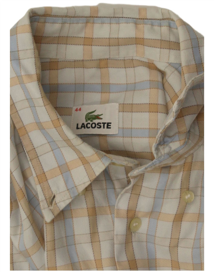 Cămașă bărbătească Lacoste Mărimea 44 XL alb cadru