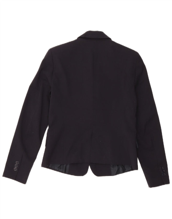 Blazer pentru femei Zara, cu 1 nasture, UK 12 Poliester mediu albastru bleumarin