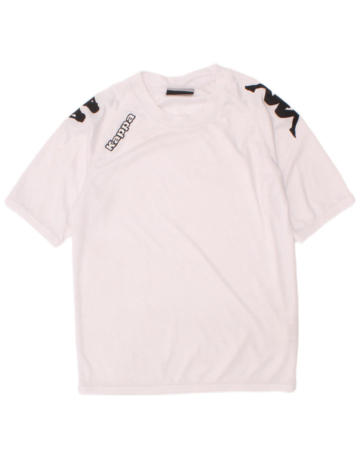 Tricou grafic pentru băieți Kappa Top 9-10 ani poliester alb