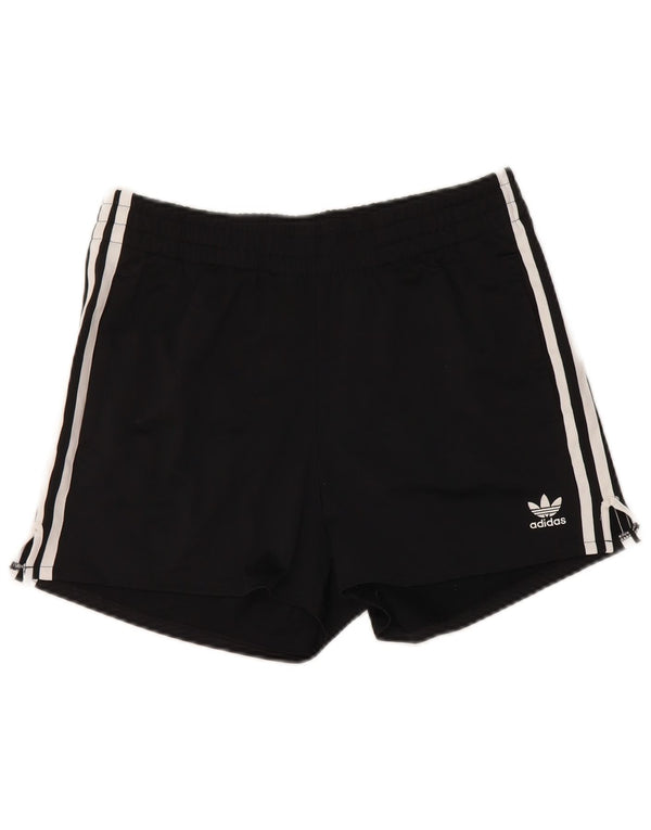 Pantaloni scurți sport Adidas pentru femei UK 10 Small Negru Poliester