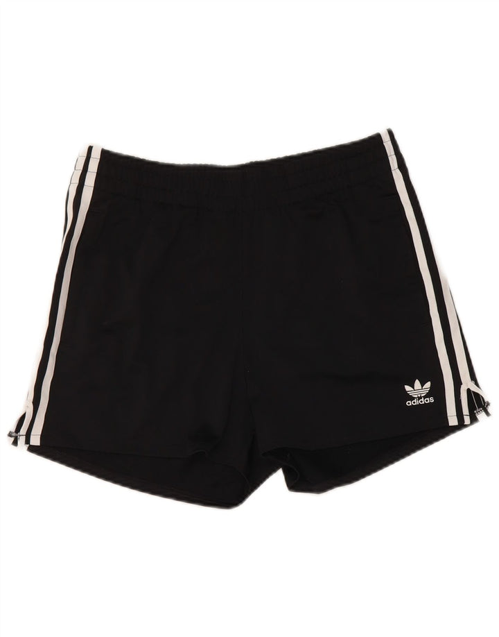 Pantaloni scurți sport Adidas pentru femei UK 10 Small Negru Poliester