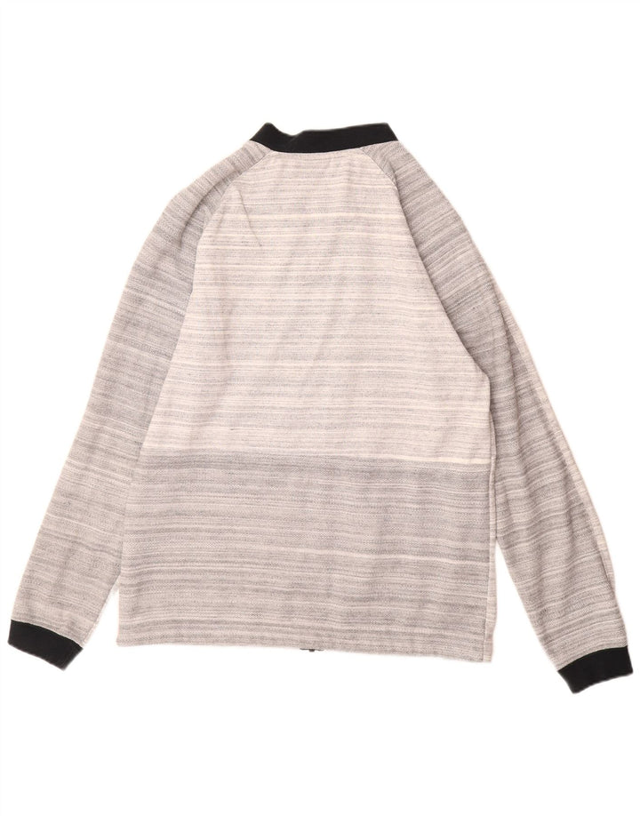 Jachetă de trening pentru bărbați NIKE, bumbac cu dungi, gri mediu