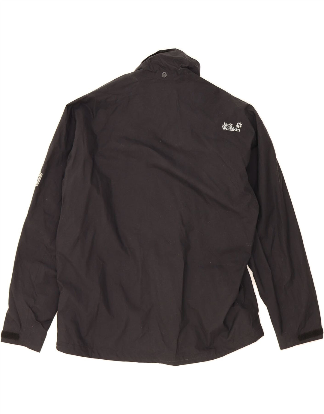 JACK WOLFSKIN Womens Oversized Rain Jacket UK 14/16 Large Black Vintage Jack Wolfskin and Second-Hand Jack Wolfskin from Messina Hembry 