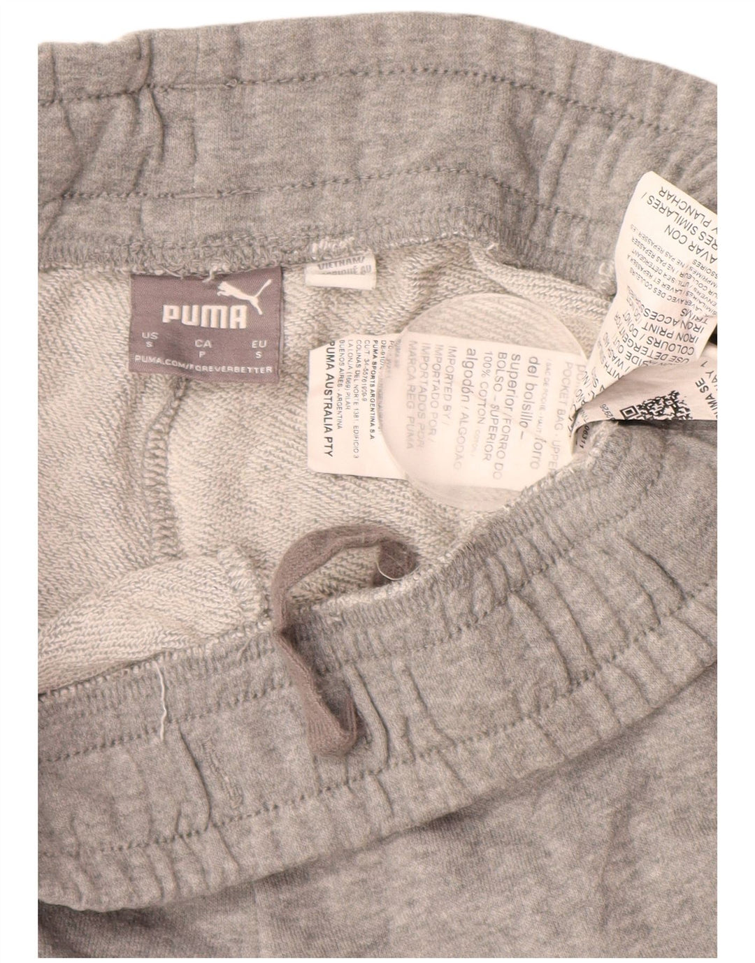 Pantaloni scurti sport grafic PUMA pentru bărbați, bumbac, gri mic