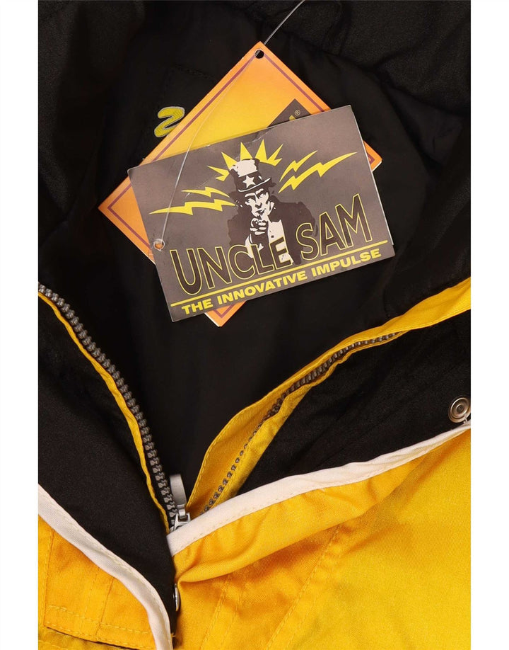 Jachetă căptușită supradimensionată pentru femei Uncle Sam UK 10 Small Yellow Colorblock