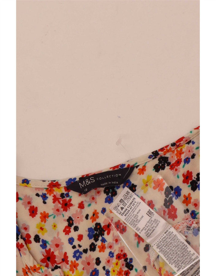 Bluză pentru femei Marks & Spencer cu mâneci 3/4, UK 18 XL, multicoloră