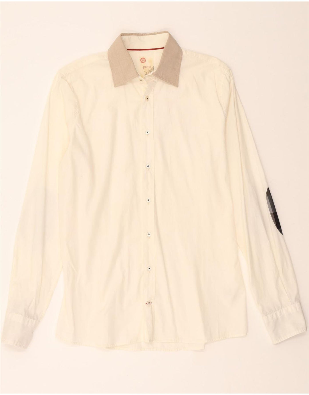 VINTAGE Mens Shirt Small White Cotton Vintage Vintage and Second-Hand Vintage from Messina Hembry 